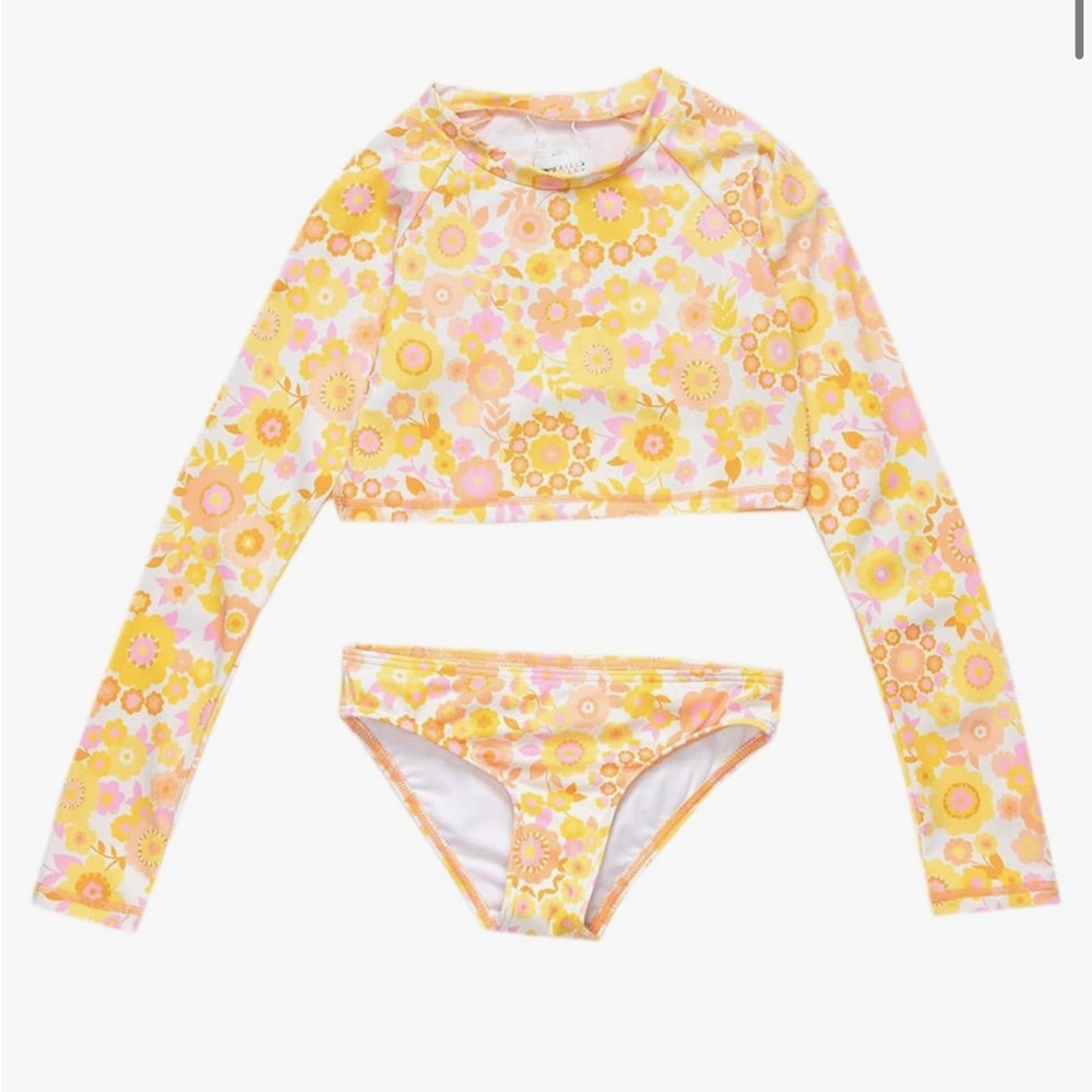 Billabong Wild Flower Rashguard Set. NWT.